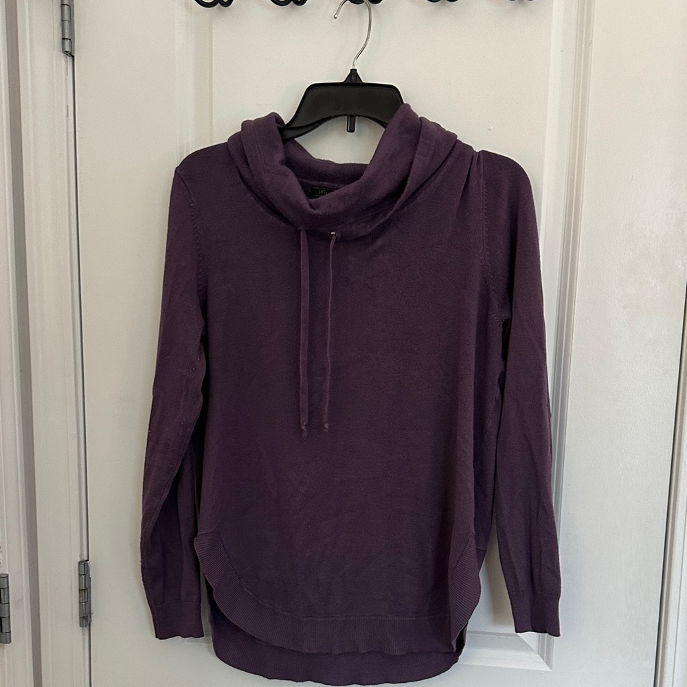 Purple Cowl Neck Sweater
